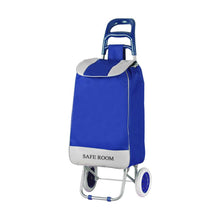 Load image into Gallery viewer, SAFE ROOM Shopping bags with wheels attached,Trolley Dolly, Blue Shopping Grocery Foldable Cart Trolley Sport Foldable Shopping cart shopping cart with wheel
