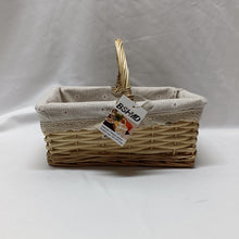 Load image into Gallery viewer, BSHMD Picnic baskets sold empty,Woodchip Picnic Basket with Folding Handles, Natural Hand Woven Basket, Eggs Candy Basket for Easter, Kids Toy Storage Basket, Wedding Flower Girl Baskets for Valentine Day, Birthday
