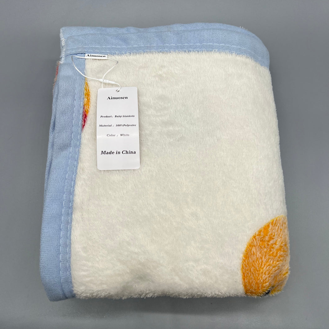 Ainuosen Baby blankets,Fleece Blanket Queen Size White 300GSM Luxury Bed Blanket Anti-Static Fuzzy Soft Blanket Microfiber.
