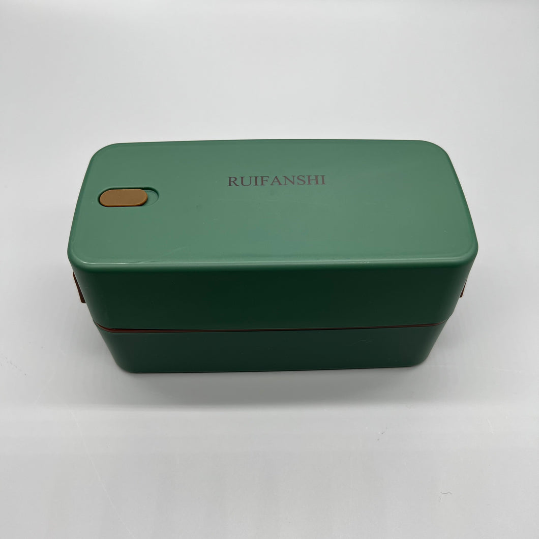 RUIFANSHI Bento boxes,Bento Box for Kids Adults, RUIFANSHI Leakproof Kids Lunch Box with Included Lunch Bag, Wheat Straw, BPA Free, Lunch Containers for Adults Microwave Safe, Green Bento Box.