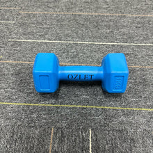 Load image into Gallery viewer, OZLET Body-building apparatus,1 Neoprene dumbbell, slip resistant, roll resistant, hexagonal shape compatible, Blue
