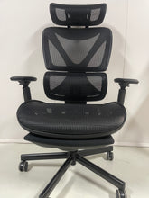 Load image into Gallery viewer, FUTURA KOMFORT Chair, Back Task Chair with Pewter Finish in Black，Ultra 2-to-1 Synchro Tilt Control，Seat with Adjustable Arms and Multi-Function and Seat Slider, Black Managers Chair

