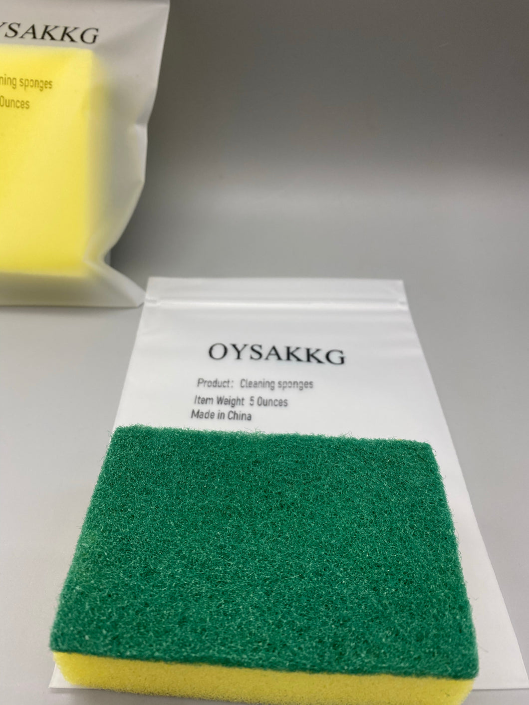 OYSAKKG Cleaning sponges,Dishwashing Sponge Along with A Thought Scouring Pad -Ideal for Cleaning Kitchen ,Dishes, Bathroom- Yellow- 4 Dish sponges,Made from Tough Cellulose