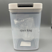 Load image into Gallery viewer, space king Containers for household or kitchen use,kitchen closed food storage container with lid with small spoon,1-piece set of closed kitchen storage container clean pantry organization and storage kit,keep food fresh and dry.
