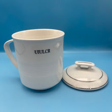 Load image into Gallery viewer, UIULCR  cups,Ceramic Mug, Fancy Tea Cup with Silver Trim, China Tea Cups with Lid, Flower Tea Cup, Suitable for Making Tea, Cold Drinks, Hot Drinks, Coffee, Etc, 12oz (about 500ml), Set of 2
