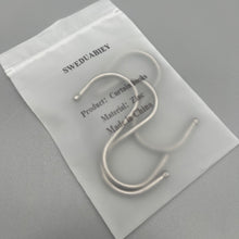 Load image into Gallery viewer, SWEDUABIEY Curtain hooks,Zinc Shower Curtain Hooks，Set of 3 Rings，Rust Resistant S Shaped Hooks Hangers for Shower Curtains, Kitchen Utensils, Clothing, Towels, etc.
