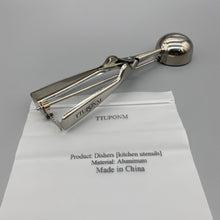 Load image into Gallery viewer, TTUPONM Dishers [kitchen utensils],Premium Stainless Steel, Spring-Loaded Scoop for Fruit, Cookie and Ice Cream, Easy Squeeze and Clean Release, Comfortable Handle, Medium, 2 TBSP Scooper Size 30, Uniform Portions.
