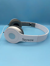 Load image into Gallery viewer, Saywow Earphones,Wired On-Ear Headphones - Battery Free for Unlimited Listening, Built in Mic and Controls - White
