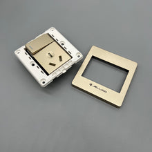 Load image into Gallery viewer, E JELLICO Electrical plugs and sockets,One piece combined wall lamp switch and decorative socket, single pole rocker switch, 15a/120v, decorative socket, 15a/125v, combined, gold.
