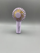 Load image into Gallery viewer, Bogowins Electric fans for personal use,Mini Fan Battery Operated Handheld Fan with 2000 mAh Battery or USB Powered Personal Mini Fan,3 Speeds,Enhanced Airflow, Rechargeable Quiet Pocket Fan for Home,Purple
