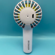 Load image into Gallery viewer, AOCOOLFAN Electric fans for personal use,Mini Handheld Fan, AOCOOLFAN USB Desk Fan Small Personal Portable Stroller Table Fan with Rechargeable Battery Operated Cooling Folding Electric Fan 3-10H Working Hours for Travel Office Outdoor- White
