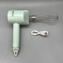 Load image into Gallery viewer, Retouhqp Electric whisks for household purposes,20 Watt 3-speed immersion multipurpose electric mixer heavy duty copper motor brush stainless steel, with mixer, USB charging cable and other accessories.
