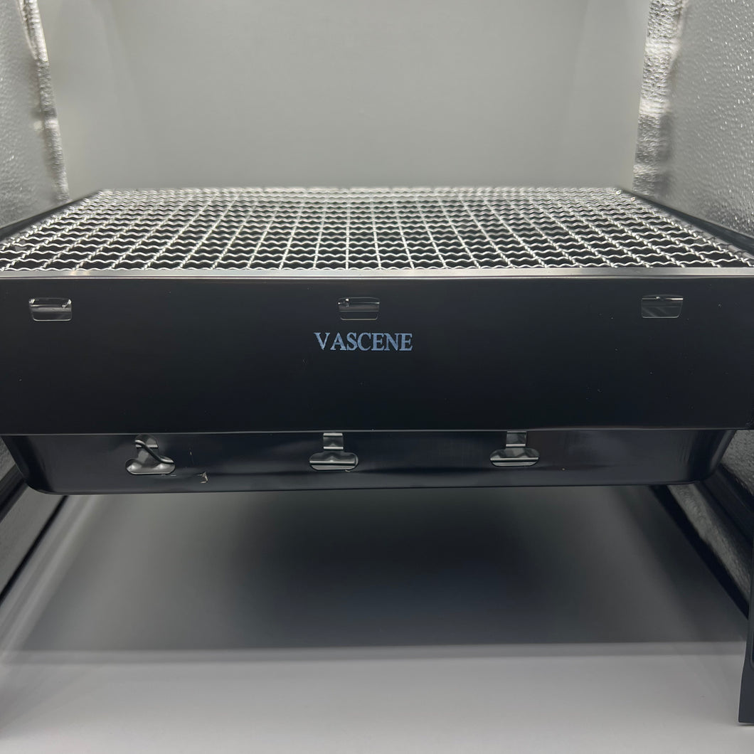 VASCENE Folding portable charcoal, propane and gas fired barbecues, stoves, and grills,Small folding grill for travel, outdoor cooking and barbecue, camping barbecue, picnic yard.