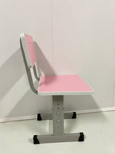 Load image into Gallery viewer, Oebeimaa Furniture,Home chair with backrest, kitchen chair side chair natural seat / pink base.
