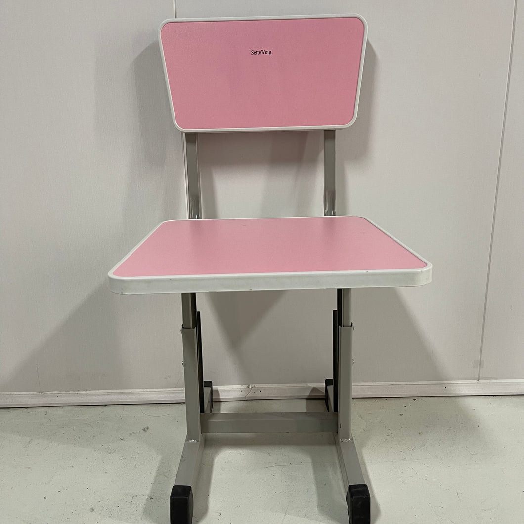 SetteWeig Furniture for house,Home chair with backrest, kitchen chair side chair natural seat / pink base.