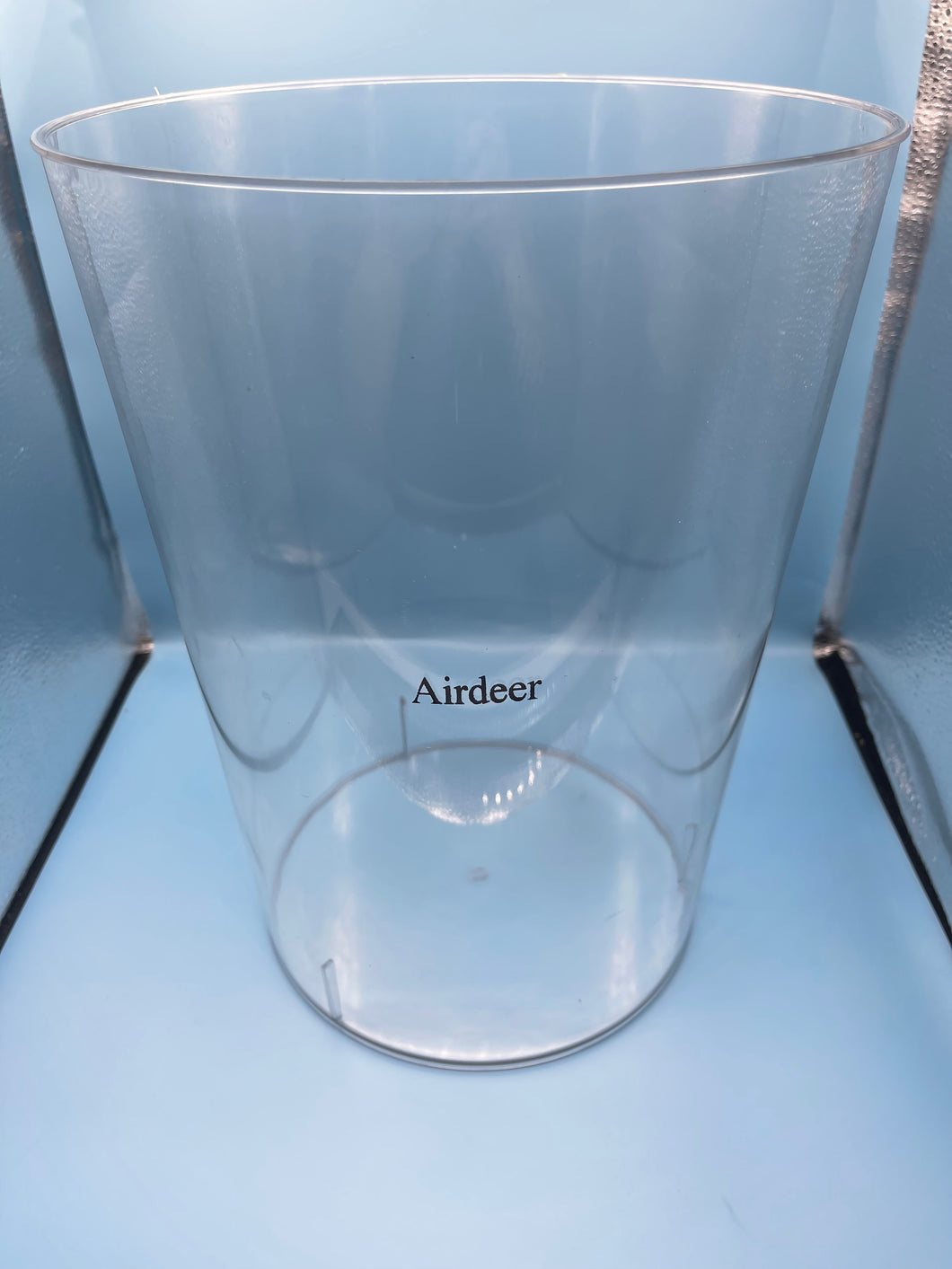 Airdeer Garbage pails,1 Pack Plastic Waste Basket, Clear Round Trash Can Small Wastebasket Garbage Container Bin for Bathroom, Bedroom, Kitchen, Home, Office.