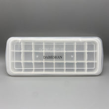 Load image into Gallery viewer, DABIESHAN Ice cube molds,Plastic ice grinder for freezer, BPA Free Plastic - 24 classic size ice cubes per tray, easy to release design - stackable, dishwasher safe - white.
