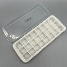 Load image into Gallery viewer, HZAWCHI Ice cube moulds,Plastic ice grinder for freezer, BPA Free Plastic - 24 classic size ice cubes per tray, easy to release design - stackable, dishwasher safe - white.
