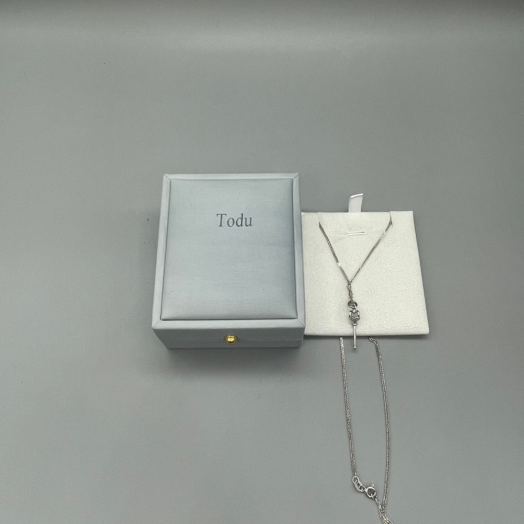 Todu Jewellery chains,925 sterling silver fine necklace, Scepter key personality Pendant Necklace, which can be worn by both men and women. It is the first choice for gifts between lovers.