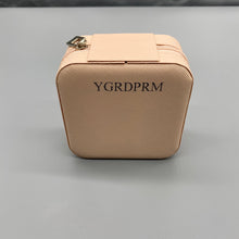 Load image into Gallery viewer, YGRDPRM Jewellery organizer displays,YGRDPRM Small Jewelry Box for Women Girls, PU Leather Travel Jewelry Organizer Case, Portable Jewellery Storage Holder Display for Ring Earrings Necklace Bracelet Bangle Watch Men Kids Gift, Pink.
