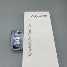 Load image into Gallery viewer, Saywow key chain is suitable for your car. There is a bear pattern on the Volkswagen key protection case. It is compatible with Volkswagen smart key cover bracket - 3 buttons. Please check your key configuration and shape carefully.
