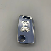 Load image into Gallery viewer, Saywow key chain is suitable for your car. There is a bear pattern on the Volkswagen key protection case. It is compatible with Volkswagen smart key cover bracket - 3 buttons. Please check your key configuration and shape carefully.
