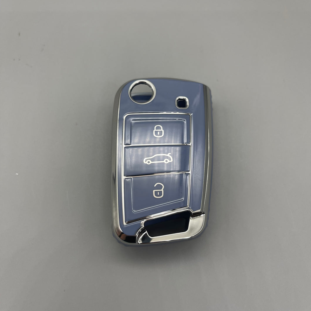 Saywow key chain is suitable for your car. There is a bear pattern on the Volkswagen key protection case. It is compatible with Volkswagen smart key cover bracket - 3 buttons. Please check your key configuration and shape carefully.
