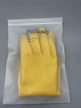Load image into Gallery viewer, Putilandy Kitchen mitts ,Reusable Dishwashing Gloves, Cleaning, Kitchen Gloves, Dish Wash,Unlined, Latex Free, Yellow, Medium
