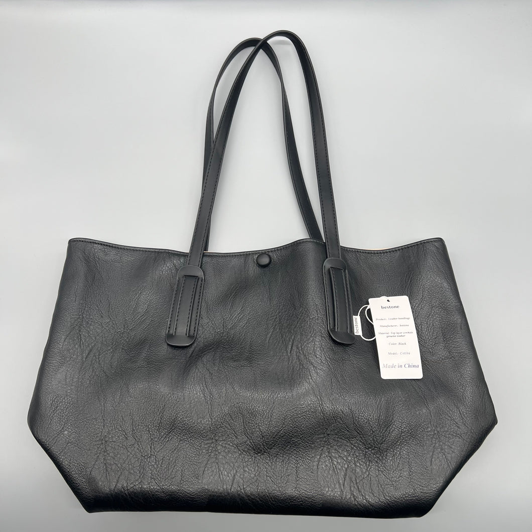 bestone Leather handbags,Handbags Womens Genuine Leather Shoulder Bag Top Handle Handbags Cross Body Bags for Office Lady.