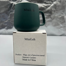 Load image into Gallery viewer, MtaiLeh Mugs, not of precious metal,Ceramic coffee cup, office and family tea cup, 14 ounce coffee cup, birthday gift, Christmas gift, warm gift new home, 1 bag (dark green)
