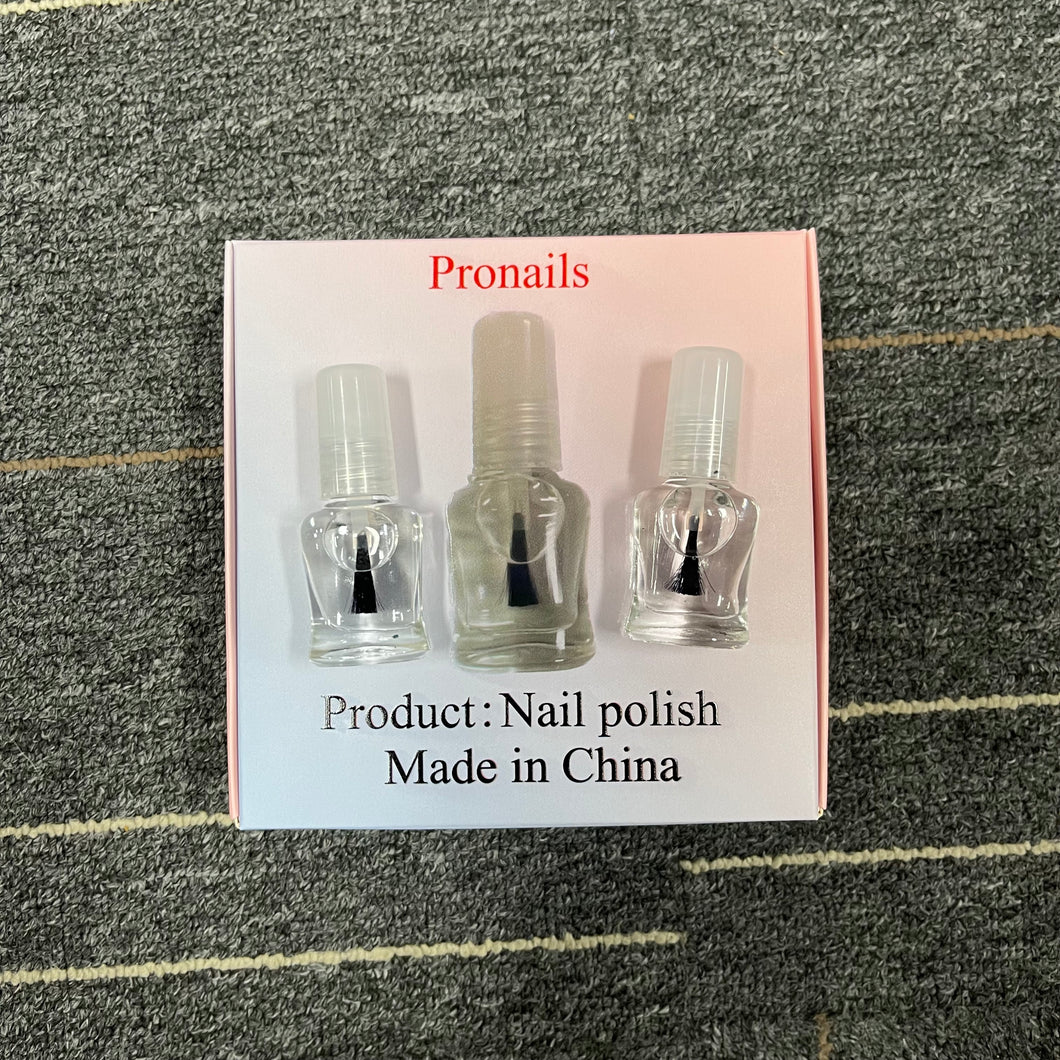 Pronails Nail polish,for Treating Weak, Damaged Nails, Promotes Growth, Use as a Top Coat or Base Coat, 2 Pack