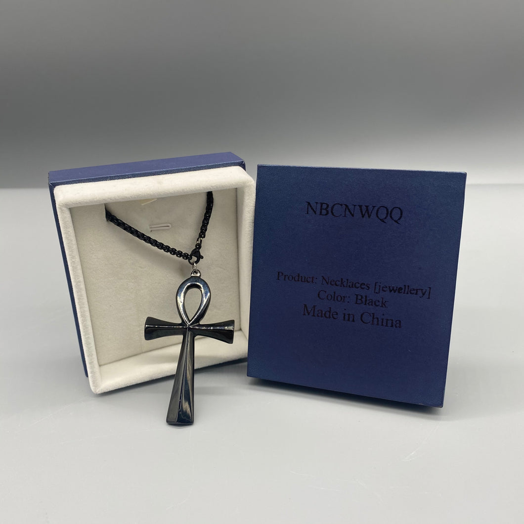 NBCNWQQ Necklaces [jewellery],Black cross personalized Pendant Necklace, stainless steel chain necklace, wear personalized necklace, men and women, handsome with clothing - price and quality friendly.