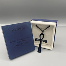 Load image into Gallery viewer, NBCNWQQ Necklaces [jewellery],Black cross personalized Pendant Necklace, stainless steel chain necklace, wear personalized necklace, men and women, handsome with clothing - price and quality friendly.
