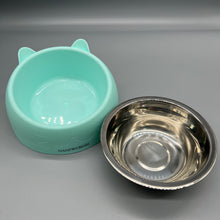 Load image into Gallery viewer, DAOZWUBGIH Pet bowls,Tilted Angle Stainless Steel Dog Bowl,15°Slanted Pet Feeder for Dog and Cat, Non-Skid &amp; Non-Spill Feeding Bowl with Detachable Melamine Stand, Food Dog Dish, Easier to Reach Food
