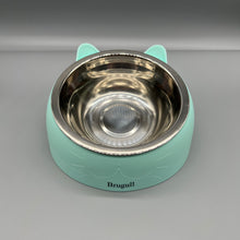 Load image into Gallery viewer, Brugull Pet feeding dishes,Tilted Angle Stainless Steel Dog Bowl,15°Slanted Pet Feeder for Dog and Cat, Non-Skid &amp; Non-Spill Feeding Bowl with Detachable Melamine Stand, Food Dog Dish, Easier to Reach Food
