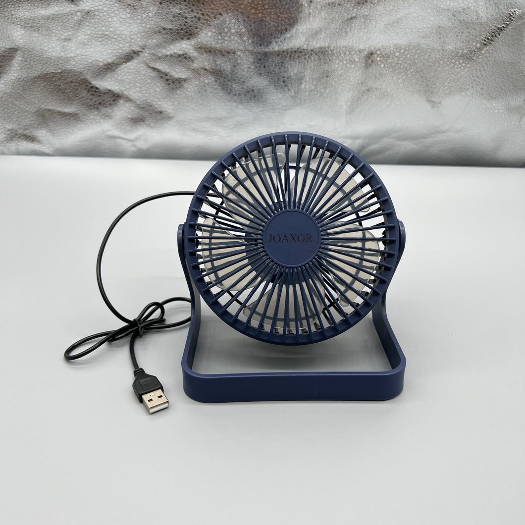 JOAXOR Portable electric fans,Quiet Dual-Powered 4-inch High-Velocity Portable Fan with Adjustable Tilt, Blue.