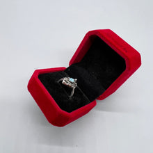 Load image into Gallery viewer, XevenOx Rings [trinket],Solid 14k White Gold Solitaire Moissanite Ring, 14K Real Gold Gift for Wedding, Engagement And Anniversary Promise Rings With Certificate.

