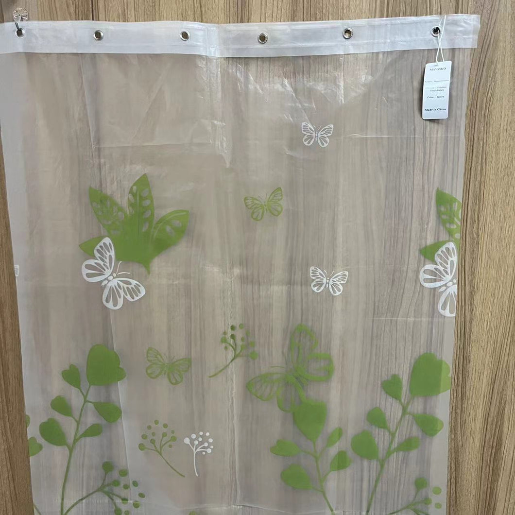 MAYSSKQ Shower curtains,Durable Classic Flower Style Shower Curtain, Ethylene Vinyl Acetate with Water Repellent Treatment, Easy Care Home /Bathroom Decorations, Machine Washable