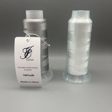 Load image into Gallery viewer, JCZANXI Silk base mixed thread and yarn Sewing Thread 2 Colors(Each 250Yards) Sewing Kit for spools 100%silk, Silky and Resistant with 16 Needles and 2 Threader Suitable for Machine Sewing and Hand Sewing.
