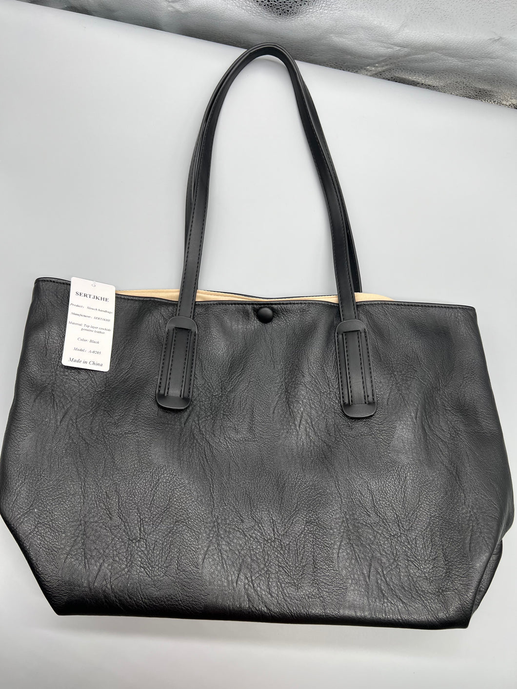 SERTJKHE Slouch handbags,Handbags Womens Genuine Leather Shoulder Bag Top Handle Handbags Cross Body Bags for Office Lady.