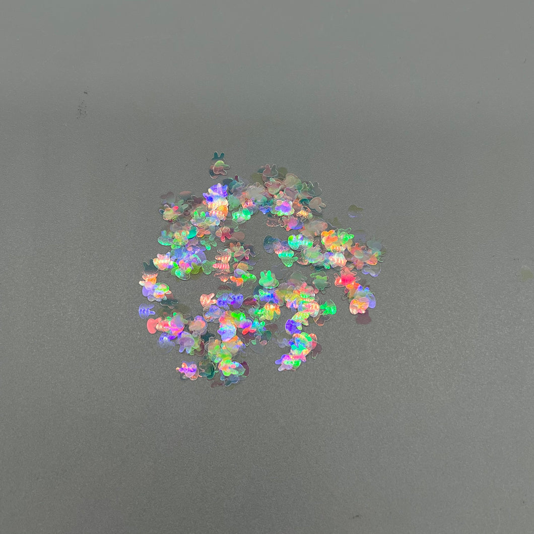 PATCHUPS Spangles,Bulk Loose Sequins 8 MM Round Cupped Iridescent Sequins Spangles for Crafts DIY Sewing Embroidery Applique, About 2400 Pieces (Clear)