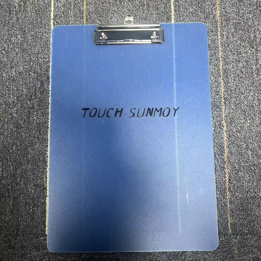 TOUCH SUNMOY Stationery,2 Pack Blue Plastic Clipboards,Clipboard with Low Profile Clip,A4 Letter Size for Offices School.