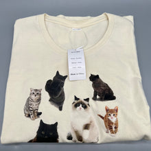 Load image into Gallery viewer, ALYYDFF Tee-shirts,Spring Summer New Women&#39;s Tunics Round Neck Blouses Ladies Casual Cute Cat Animal T-shirts
