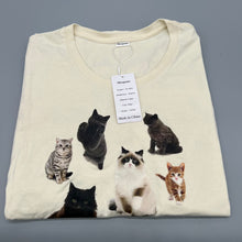 Load image into Gallery viewer, Meuponc Tee shirts,Spring Summer New Women&#39;s Tunics Round Neck Blouses Ladies Casual Cute Cat Animal T-shirts.
