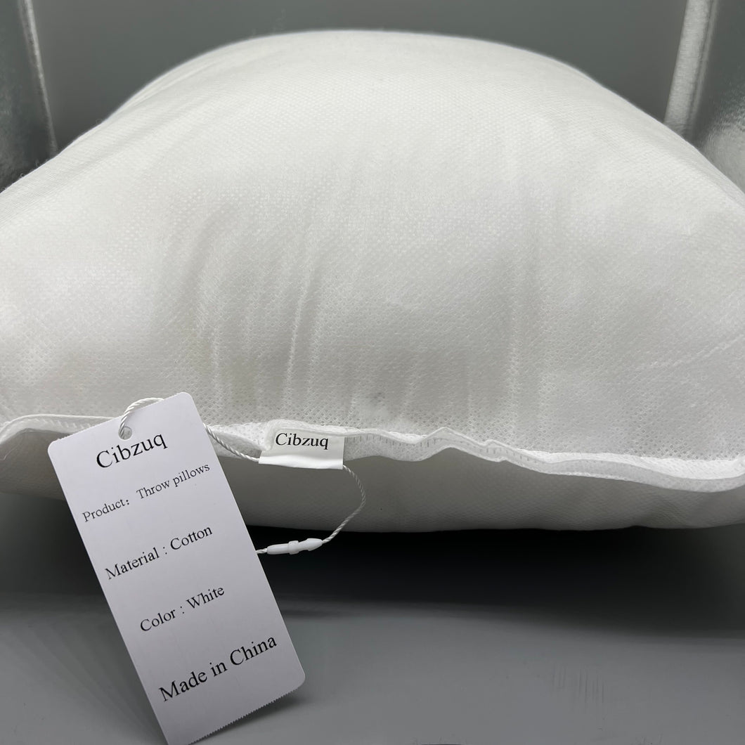 Cibzuq Throw pillows,decorative pillow, sofa sofa sleeper square soft solid pillow, white, 18x18 inches.