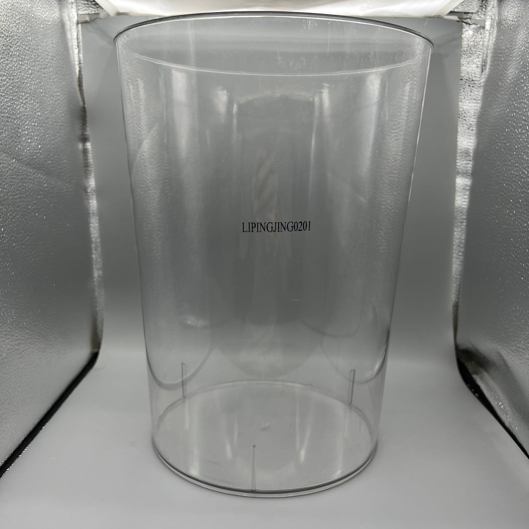 LIPINGJING0201 Trash cans,1 Pack Plastic Waste Basket, Clear Round Trash Can Small Wastebasket Garbage Container Bin for Bathroom, Bedroom, Kitchen, Home, Office.