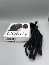 Load image into Gallery viewer, Uokily Wigs,10 inch 12 Strands 100% Real Dreadlock Extensions Human Hair Handmade Permanent Loc Extensions For Women/Men Can Be Dyed ,Curled and Bleached,(Width 0.6 cm,10 inch,Natural Black)
