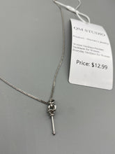Load image into Gallery viewer, QM STUDIO Women&#39;s jewelry,Scepter Magic Key Personalized Pendant Necklace,925 Sterling Silver Thin Cable Link Chain Necklace ,Curb Link Chain Necklace, Men &amp; Women, Super Thin &amp; Strong - Friendly Price &amp; Quality 20Inc

