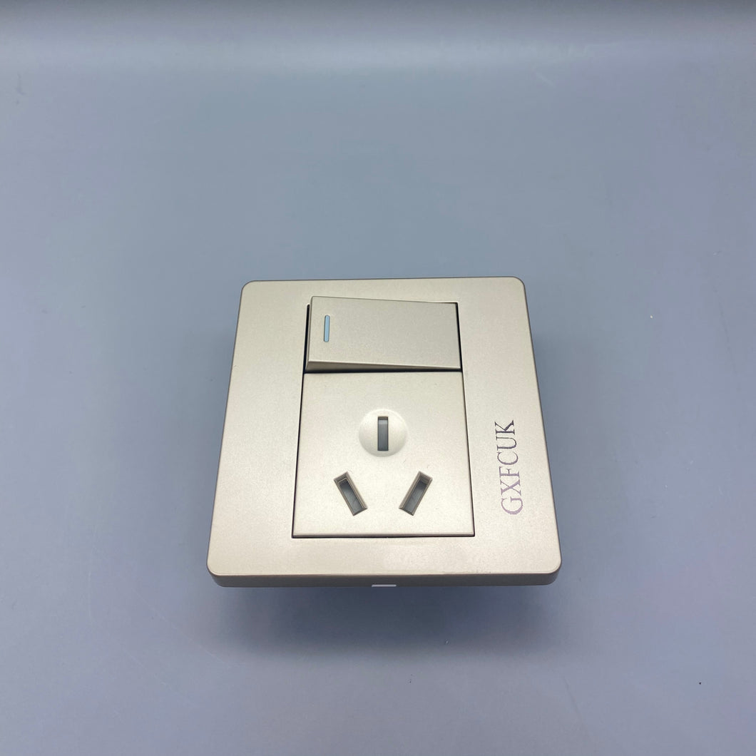 GXFCUK cell switches [electricity] / reducers [electricity],Grounded Power Switch, 1 Pack, Outlet Extender, 3 Prong, Easy to Install, for Indoor Lights and Small Appliances, Energy Efficient Adapter, Space Saving Design, UL Listed.
