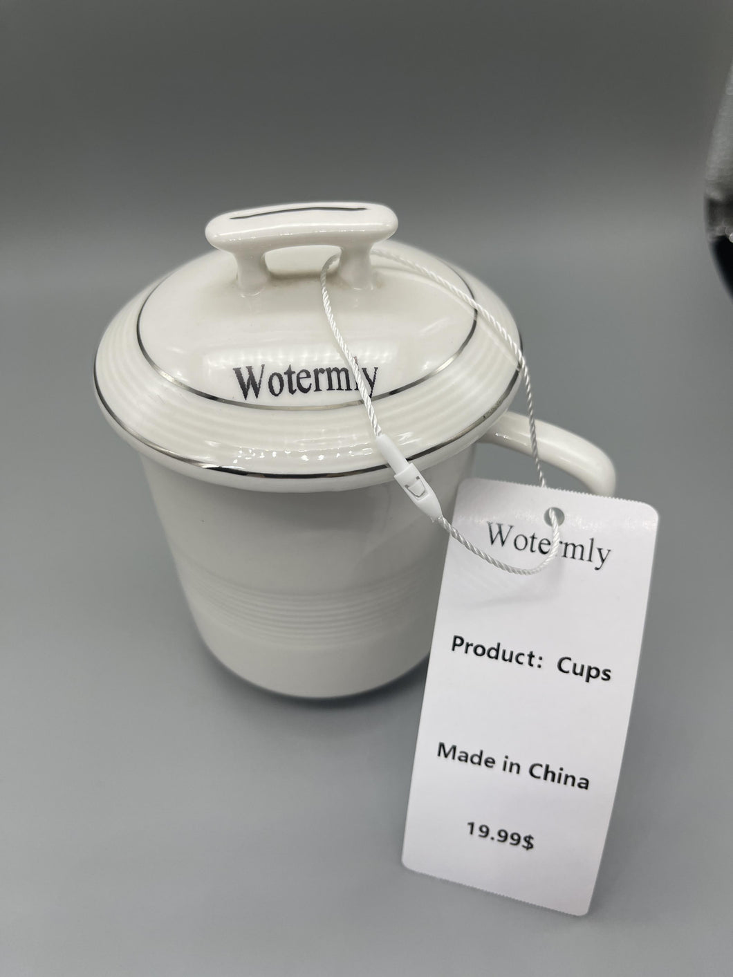 Wotermly cups, Ceramic Mug, Fancy Tea Cup with Silver Trim, China Tea Cups with Lid, Flower Tea Cup, Suitable for Making Tea, Cold Drinks, Hot Drinks, Coffee, Etc, 10oz (about 300ml)